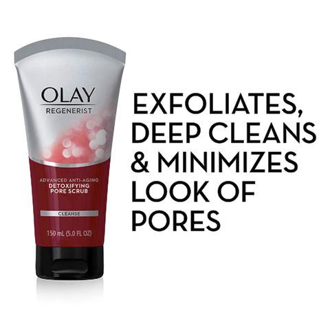 Advanced Anti-Aging Formula * Olay Regenerist Regenerating Cream Face Cleanser exfoliates, regenerates and smoothes skin texture. * This face cleanser deep cleans while improving skin tone by speeding up natural surface regeneration. Supercharged with anti-aging Amino-Peptide Complex and exfoliants, experience an instant detox and a refreshing clean without overdrying skin. * Facial scrub with deep-cleaning formula diminishes the look of pores & immediately brightens skin * Daily scrub face wash exfoliates to regenerate skin’s surface * Lathering gel formula deep cleans to detoxify & polish away dull skin * Exfoliates to increase surface cell turnover to reveal smoother skin * Suitable for most skin types: normal, oily, combination/oily. Packaging may Vary