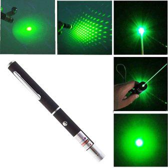 EXSESON Green Multipurpose Laser Light Disco Pointer Pen Lazer Beam with Adjustable Antena Cap to Change Project Design for Presentation